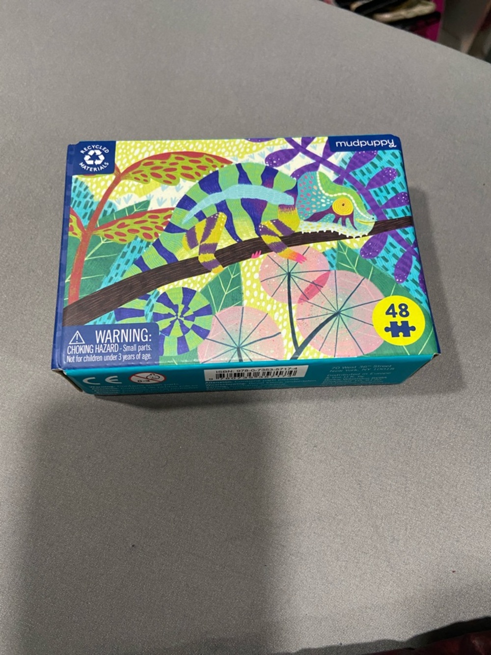 Chameleon 48-Piece Jigsaw Puzzle - Teal & Purple